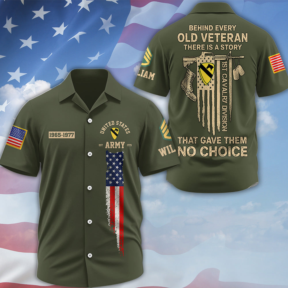 Custom All Over Print Shirt Behind  Every Old Veteran There Is A Story Gift For Veterans K1702 MT2