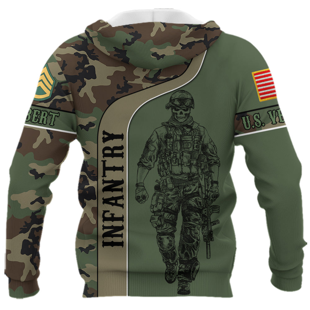 Personalized All Over Print Shirt Available All Military Branches   Custom Camouflage Pattern Gift For Veteran K1702 Trhn