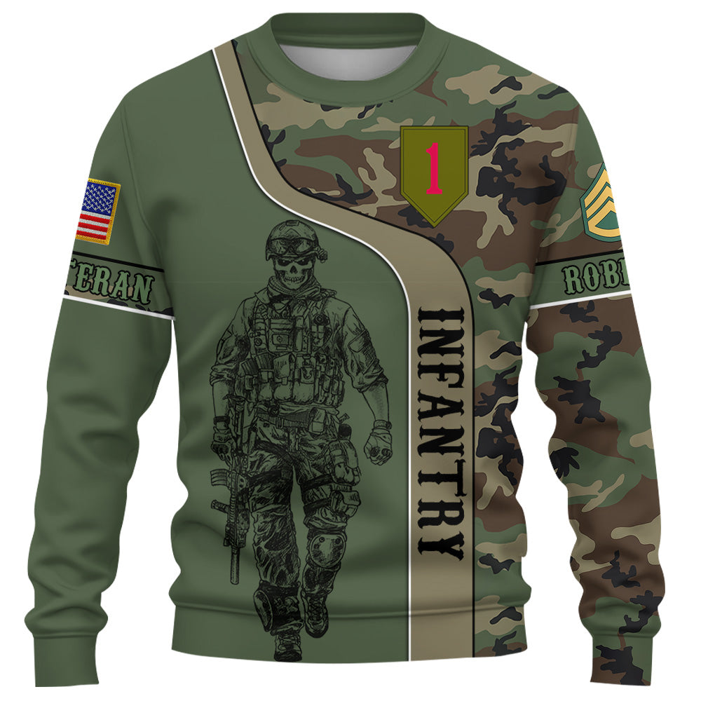 Personalized All Over Print Shirt Available All Military Branches   Custom Camouflage Pattern Gift For Veteran K1702 Trhn