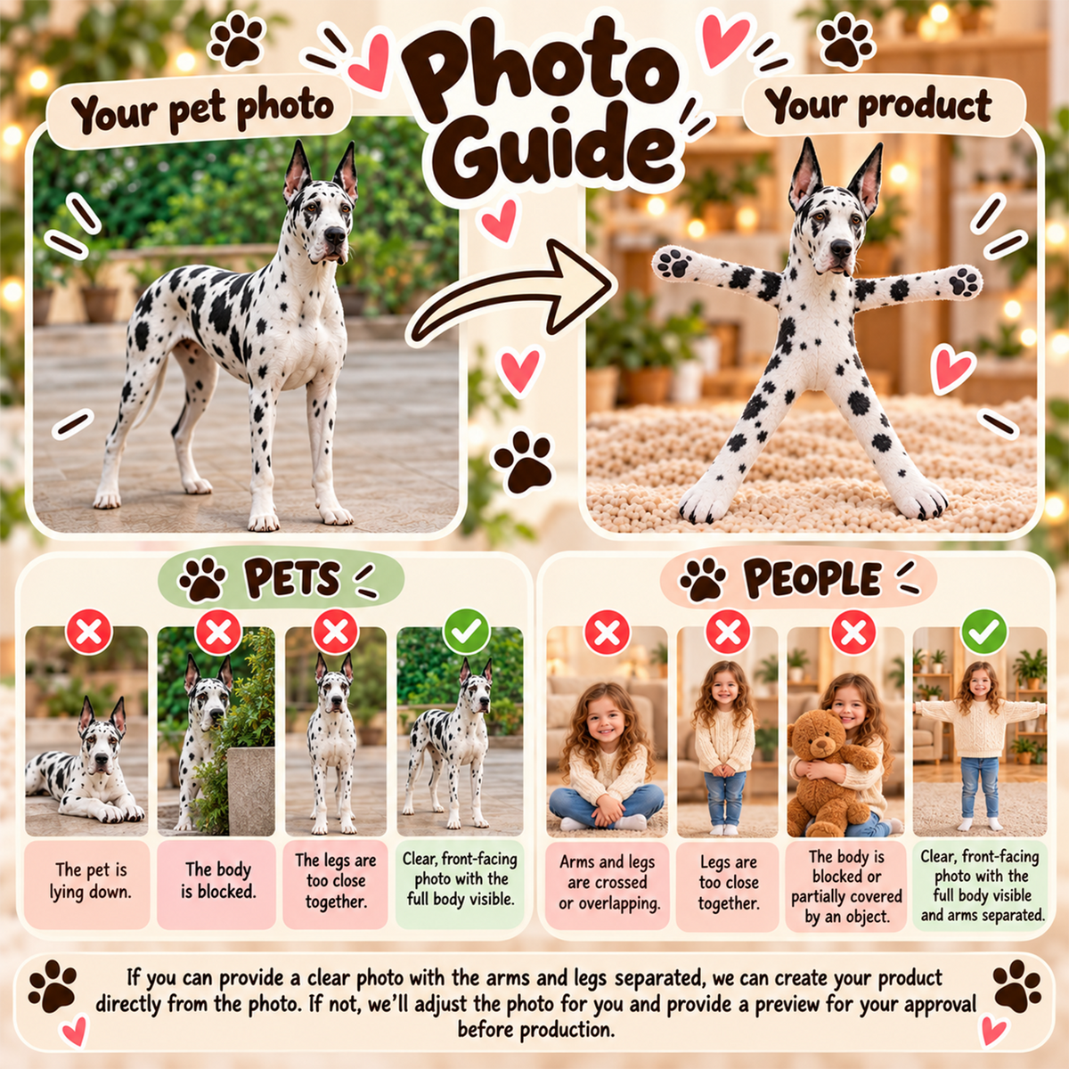 Personalized Great Dane  Photo Pet Squishy Toy Poseable Plush Doll, Funny Gift For Dog Mom, Dad, Pet Lover T1807 T24 TL06