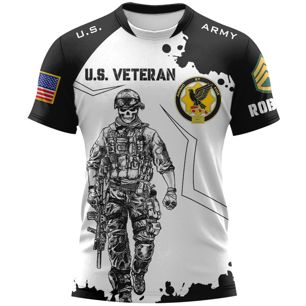 Custom Division Rank All Branches Of Service All Over Print Shirt For Soldier Veteran K1702 Trhn