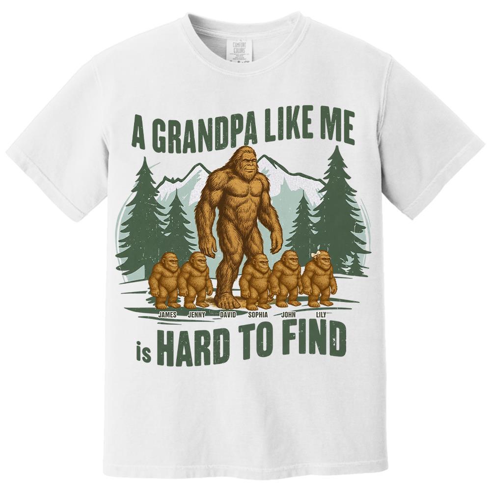 Retro Funny Bigfoot Dad Shirt, Funny A Dad Like Me Is Hard To Find T-Shirt, Popular Fathers Day Shirt, Fathers Day Gift, Cool Dad Gift Hv01