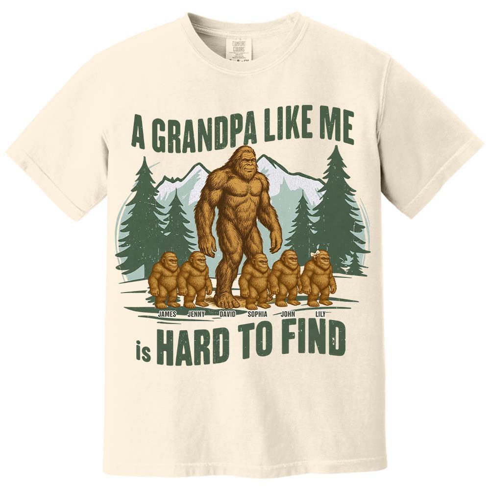 Retro Funny Bigfoot Dad Shirt, Funny A Dad Like Me Is Hard To Find T-Shirt, Popular Fathers Day Shirt, Fathers Day Gift, Cool Dad Gift Hv01