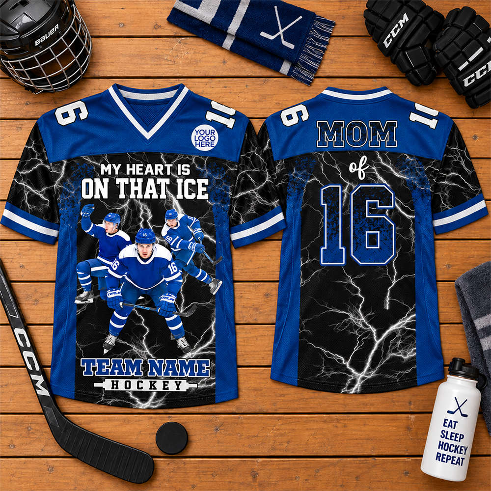 Custom My Heart Is On That Field Hockey Shirt, Gift For Hockey Lovers L0411 Hv01
