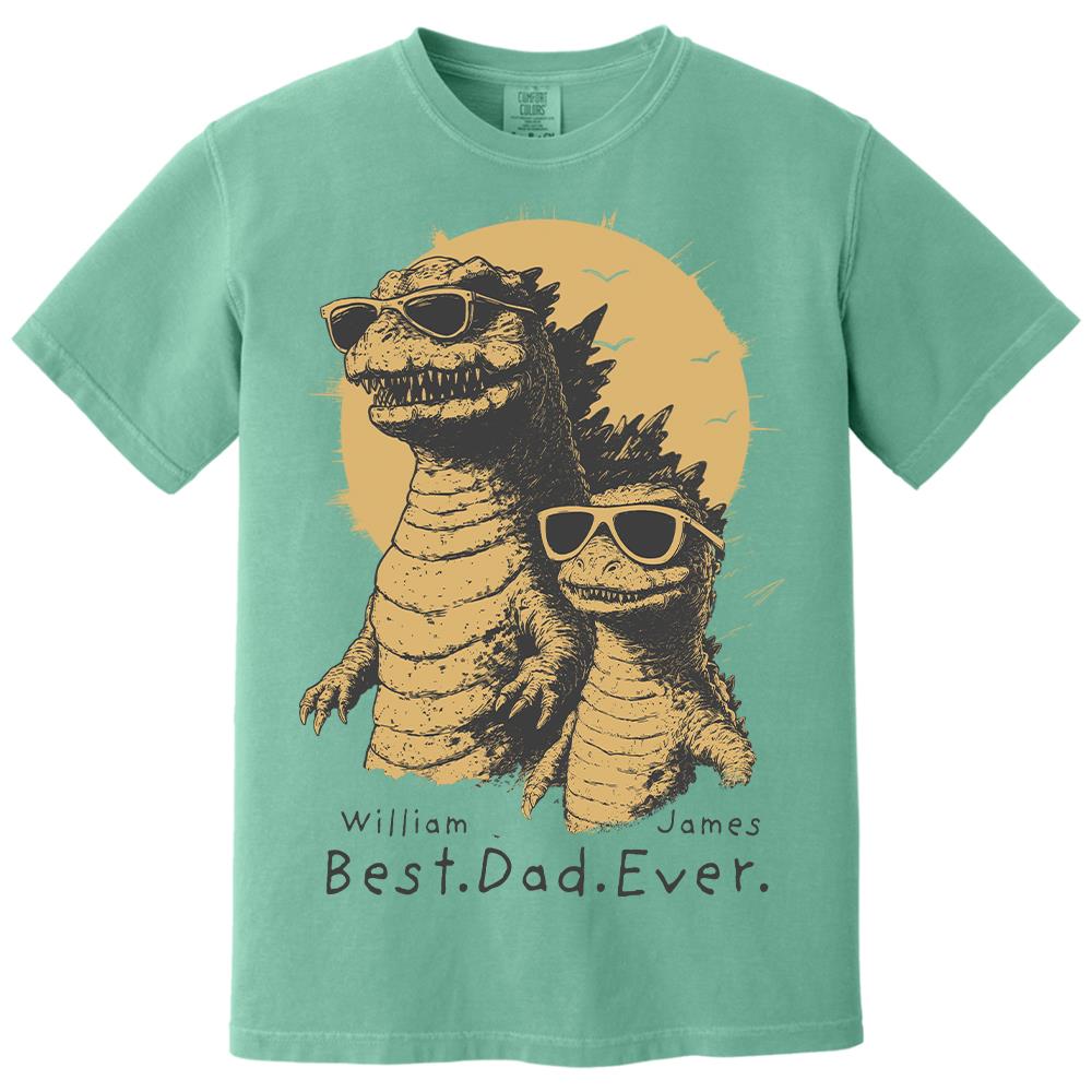 Personalized Best Dad Ever Dadzilla T-Shirt Father Day Gifts for Dad Funny Papa Tshirt Cool Daddy Dinosaur Tee Hv01