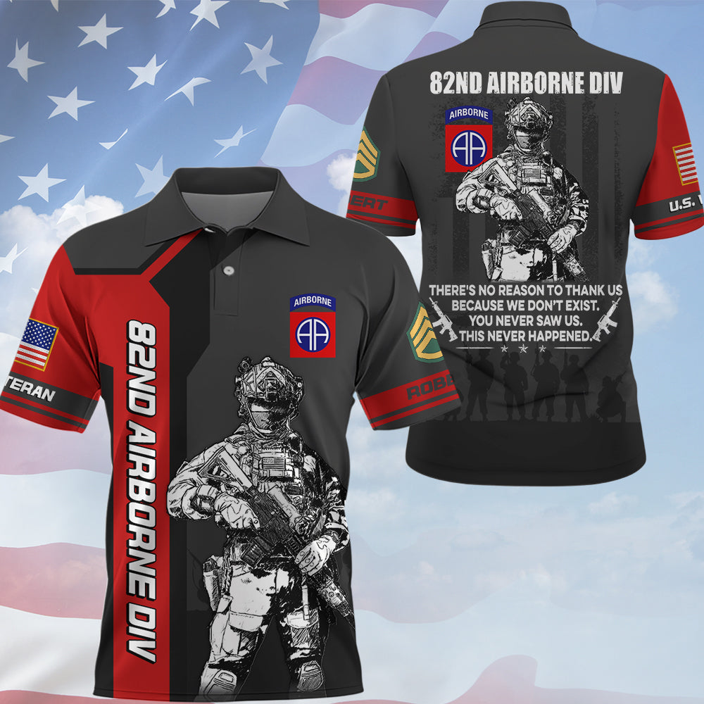 Personalized All Over Print Shirt US Veteran There's No Reason To Thank Us Custom All Military Branches Gift For Soldier Veteran K1702 Trhn