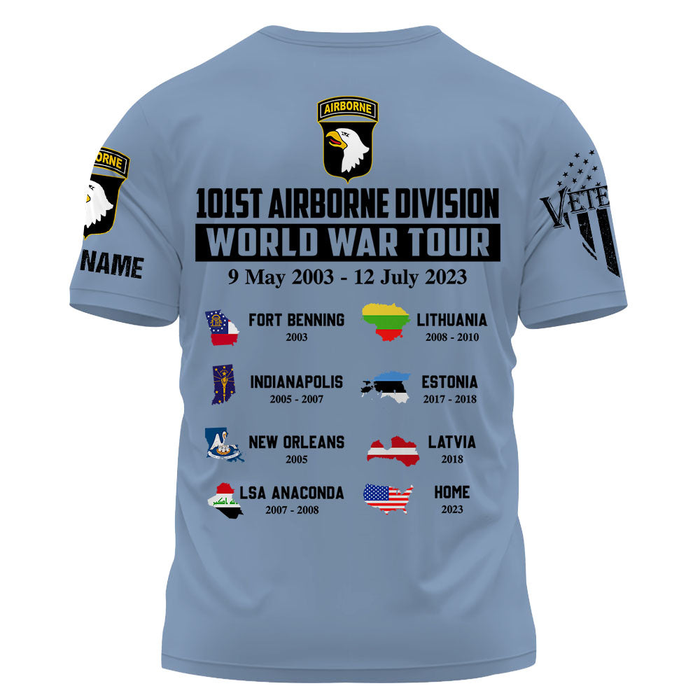 U.S Veteran Custom Shirt World War Tour Personalized Gift For Veterans K1702