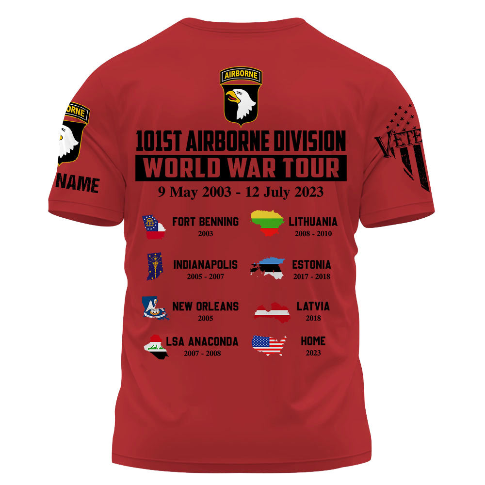 U.S Veteran Custom Shirt World War Tour Personalized Gift For Veterans K1702