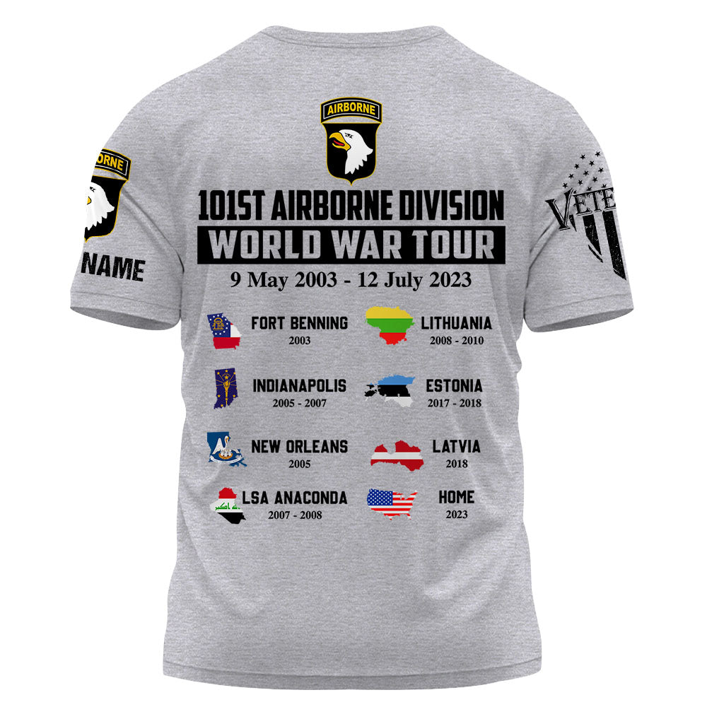 U.S Veteran Custom Shirt World War Tour Personalized Gift For Veterans K1702