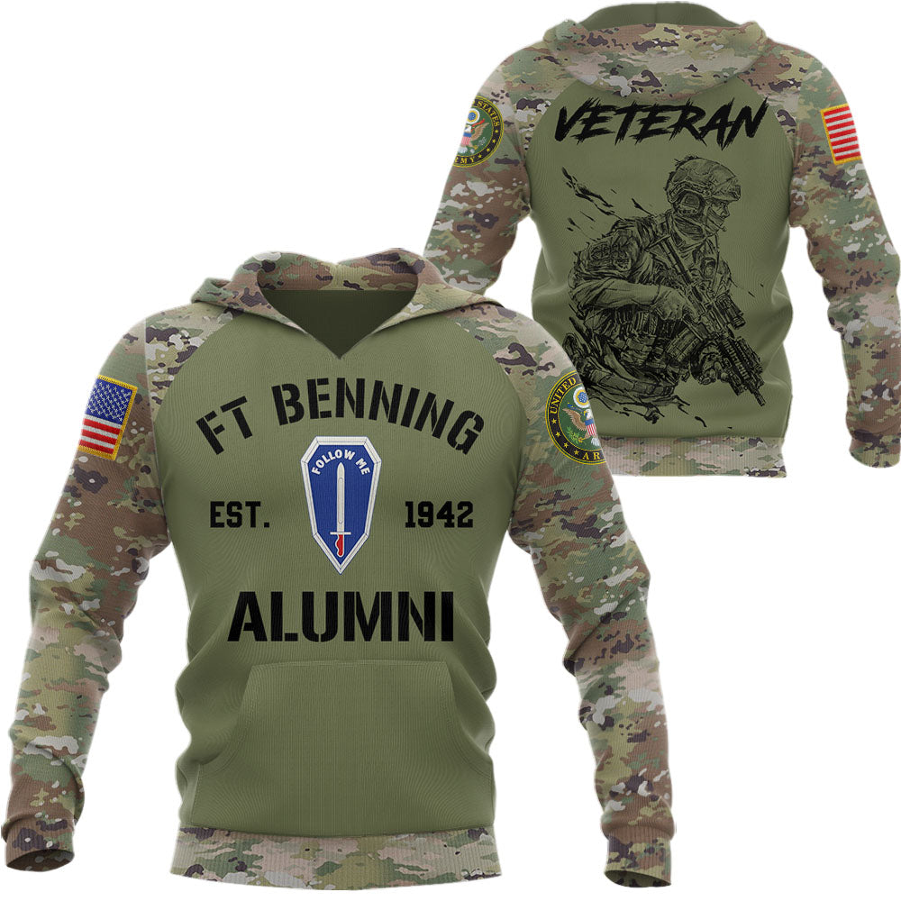 Personalized All Over Print Shirt Custom Military Base Alumni Unit Patches Gift For Veterans K1702