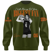 I'll Always Be Your Biggest Fan, Personalized Vintage “Biggest Fan” Volleyball Shirt, Custom School Team Name, Gift For Volleyball Lovers T1807 TH23
