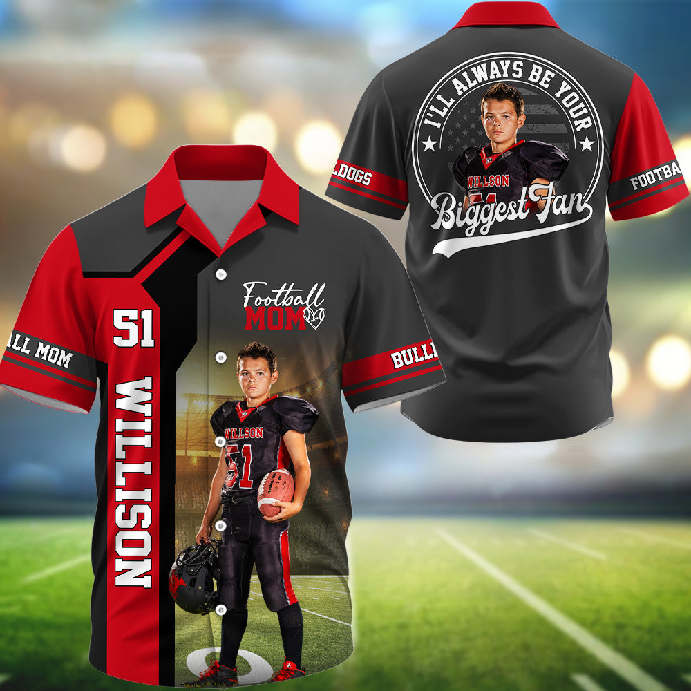 American Football Mom - Custom Gifts Personalized Shirt Football Family NA04 Hv01