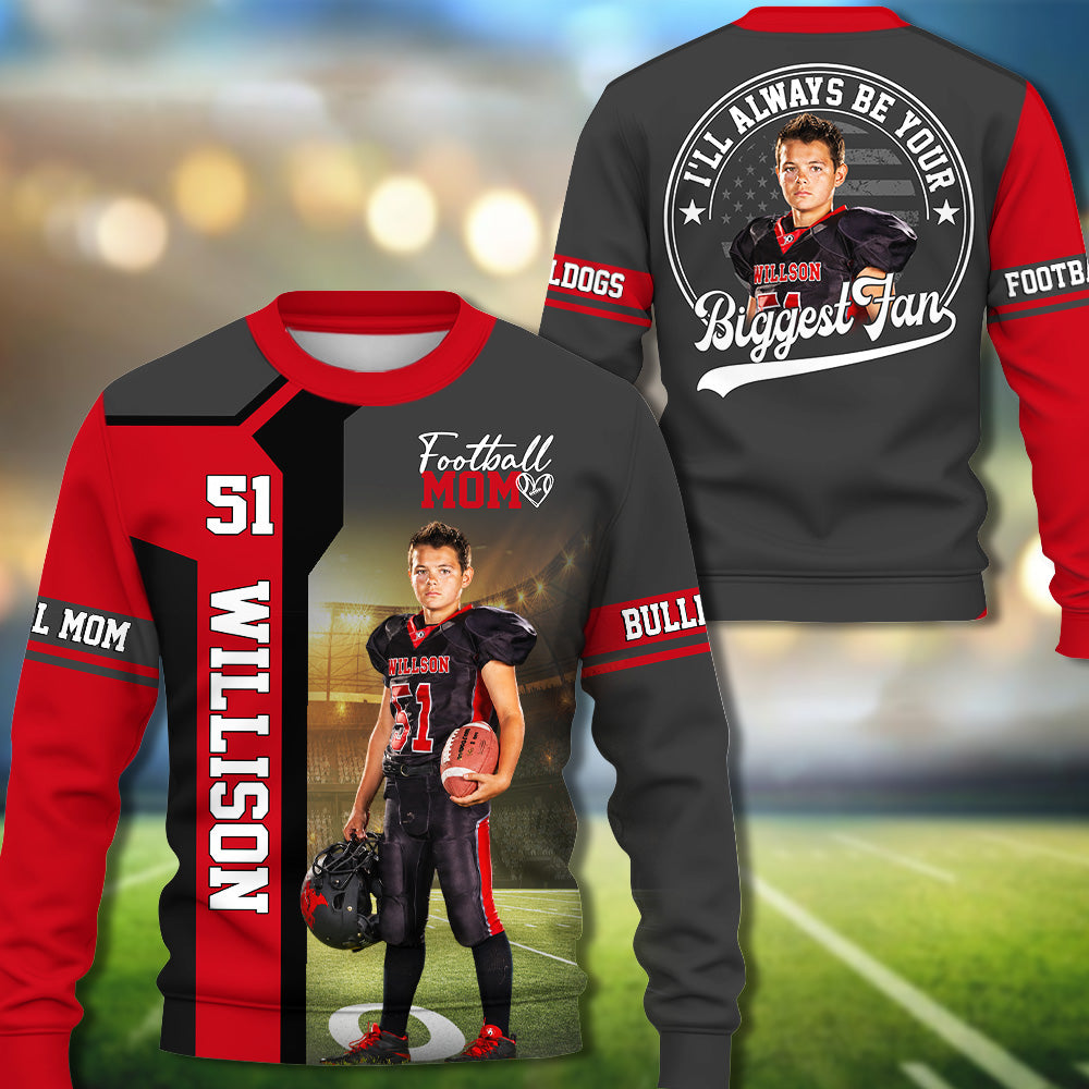 American Football Mom - Custom Gifts Personalized Shirt Football Family NA04 Hv01