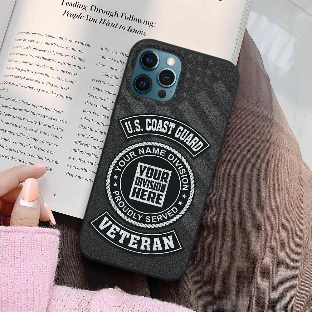 Personalized Phone Case US Military Veteran Custom Branch Logo Division Gift For Veteran K1702