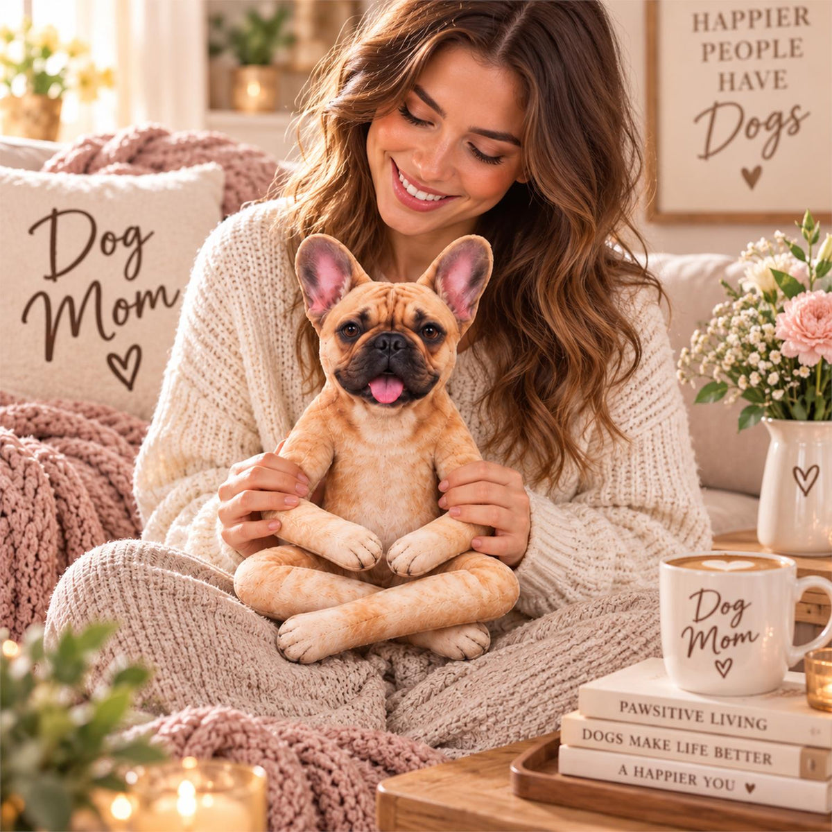 Personalized French Bulldog Photo Pet Squishy Toy Poseable Plush Doll, Funny Gift For Dog Mom, Dad, Cat Lover T1807 Hv01 TL06
