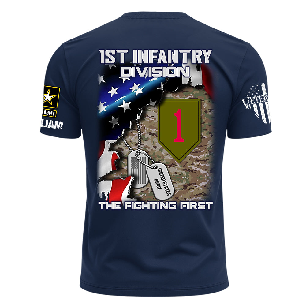 Personalized Unit Patch Shirt Custom Shirt For Veteran Available All Military Branch Gift For Veteran Dad, Grandpa K1702 MT2