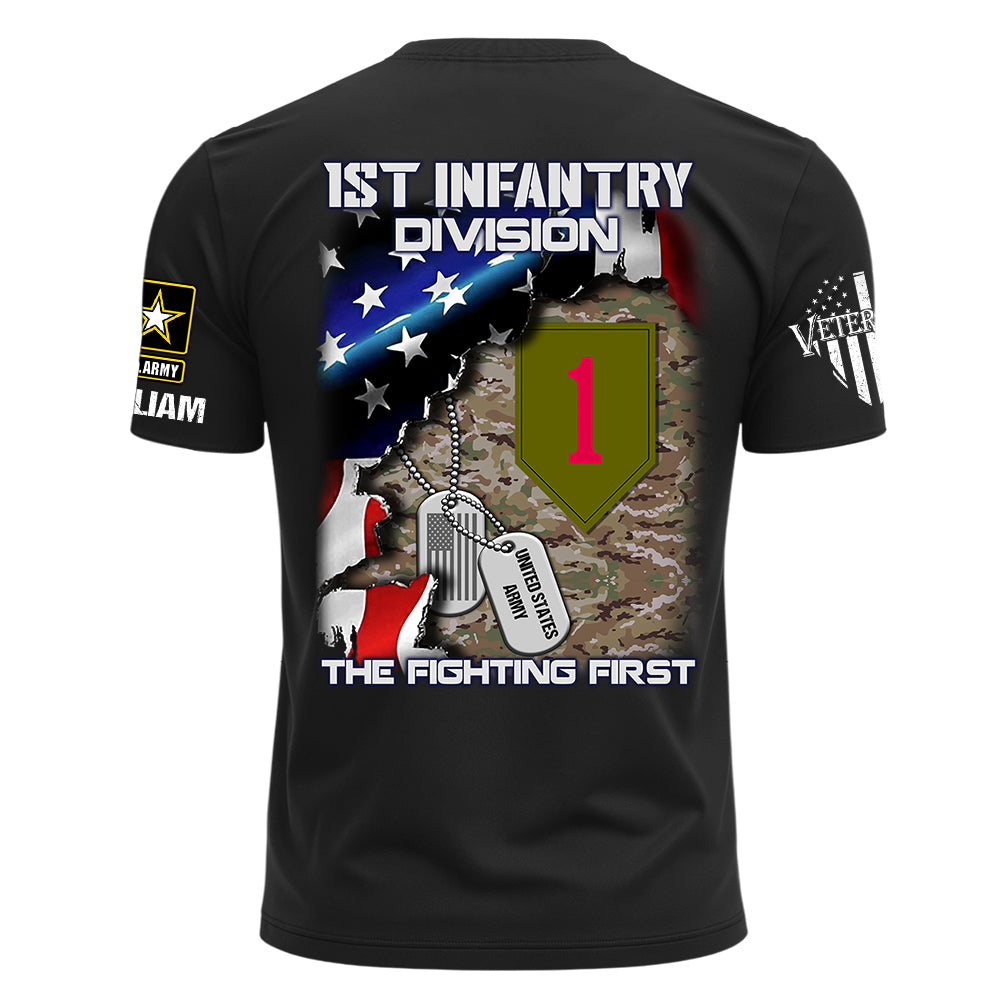 Personalized Unit Patch Shirt Custom Shirt For Veteran Available All Military Branch Gift For Veteran Dad, Grandpa K1702 MT2