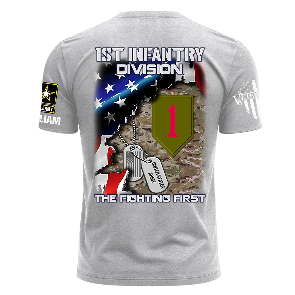 Personalized Unit Patch Shirt Custom Shirt For Veteran Available All Military Branch Gift For Veteran Dad, Grandpa K1702 MT2