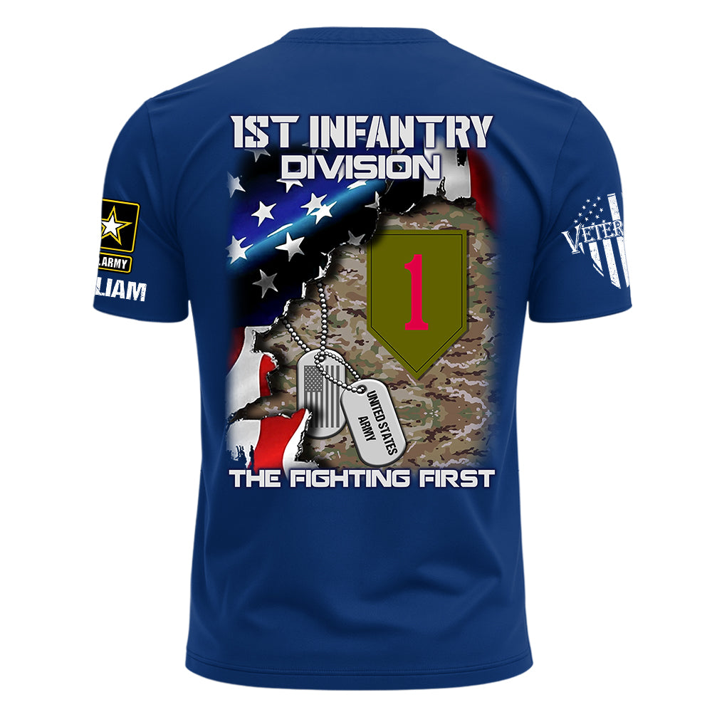 Personalized Unit Patch Shirt Custom Shirt For Veteran Available All Military Branch Gift For Veteran Dad, Grandpa K1702 MT2