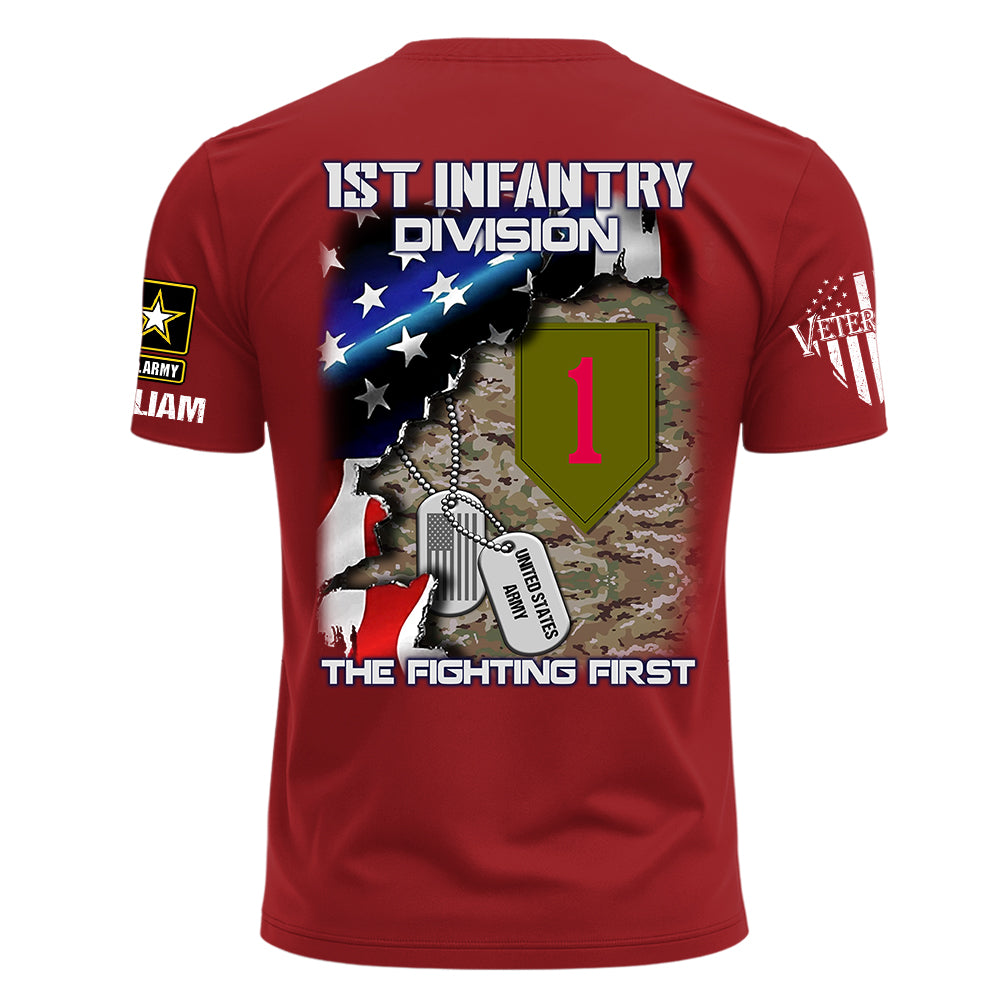 Personalized Unit Patch Shirt Custom Shirt For Veteran Available All Military Branch Gift For Veteran Dad, Grandpa K1702 MT2