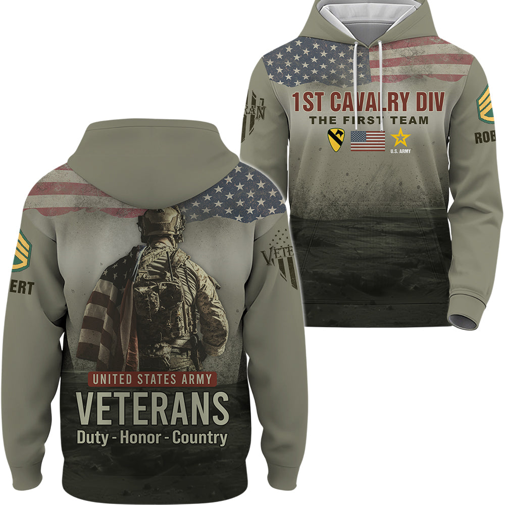 Personalized Shirt Veteran Duty Honor Country Custom Military Unit Patches All Over Print Gift For Veterans K1702 Trhn