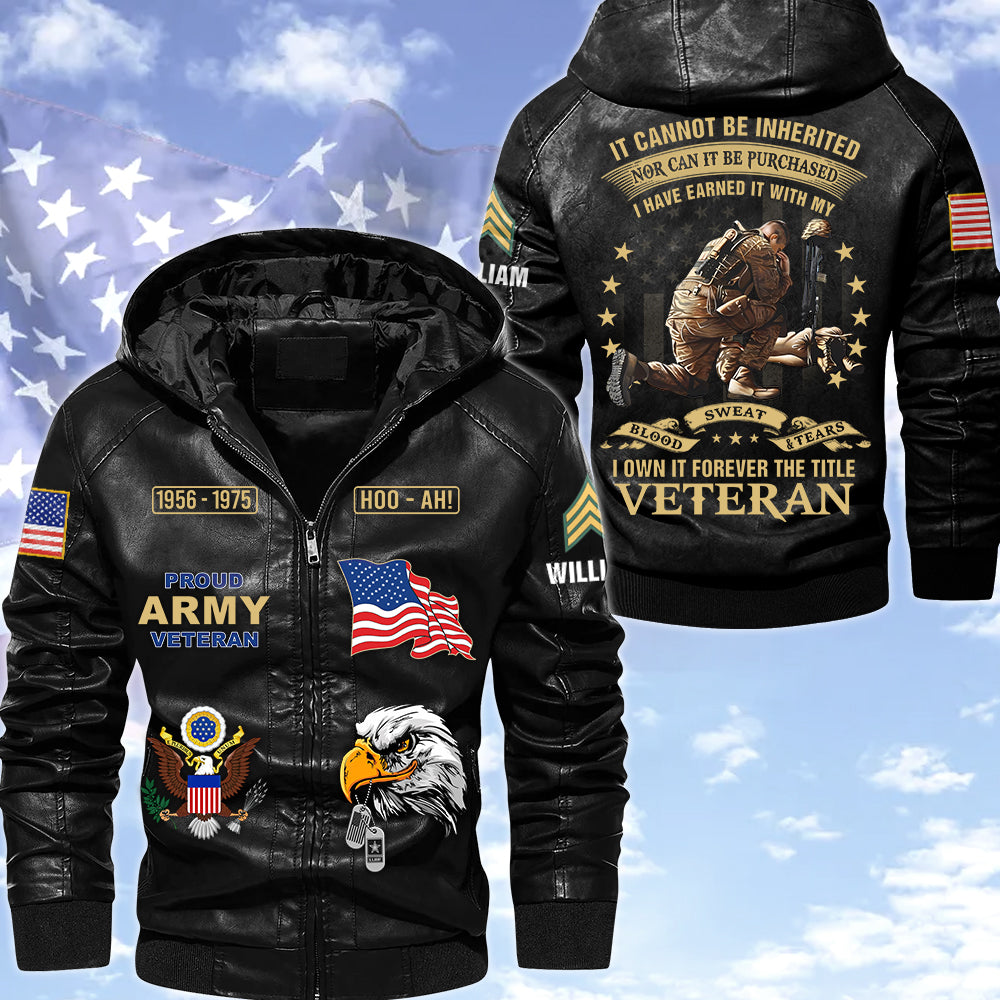 Personalized Leather Jacket  It Cannot Be Inherited Nor Can It Purchased Custom Division Military All Over Print Gift For Veteran K1702 Trhn