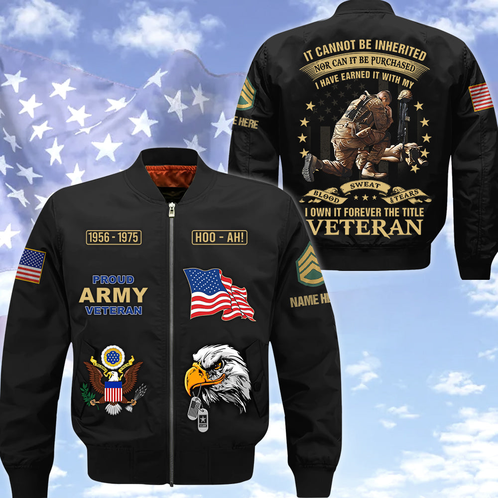 Personalized Leather Jacket  It Cannot Be Inherited Nor Can It Purchased Custom Division Military All Over Print Gift For Veteran K1702 Trhn