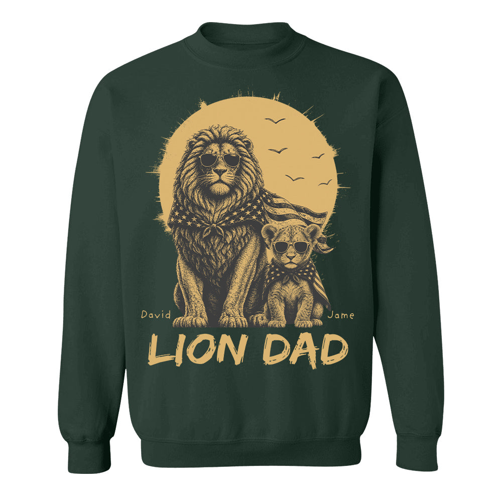 Custom Lion Dad The Man The Myth The Legend Shirt, Gift For Dad L0411 Hv01