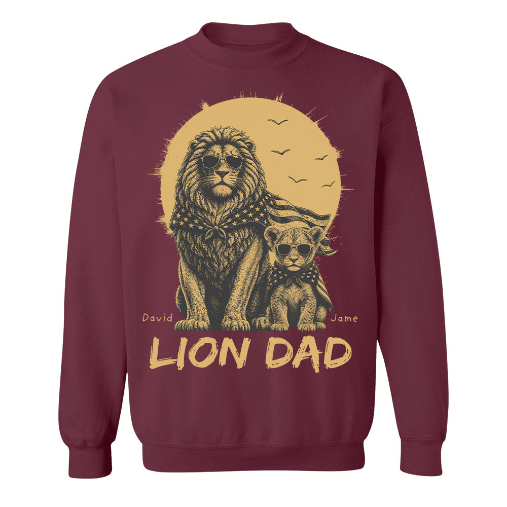 Custom Lion Dad The Man The Myth The Legend Shirt, Gift For Dad L0411 Hv01