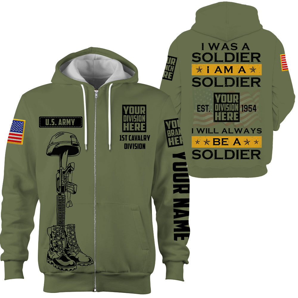 Custom Shirt I Was A Soldier I Am A Soldier I Will Always Be A Soldier Gift For Veteran All Over Print Shirt K1702