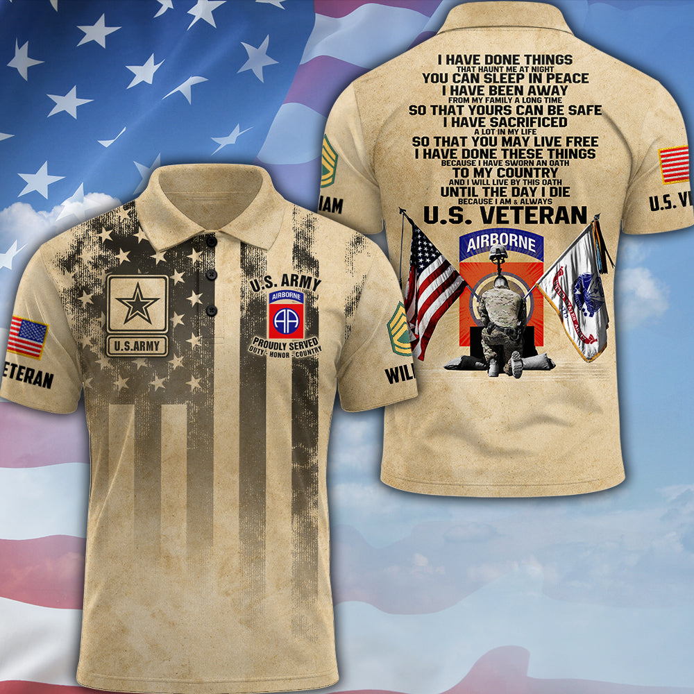 Custom Veteran Shirt I Have Done Things, That Haunt Me At Night, You Can Sleep In Peace All Over Print Gift For Military Veterans K1702 MT2