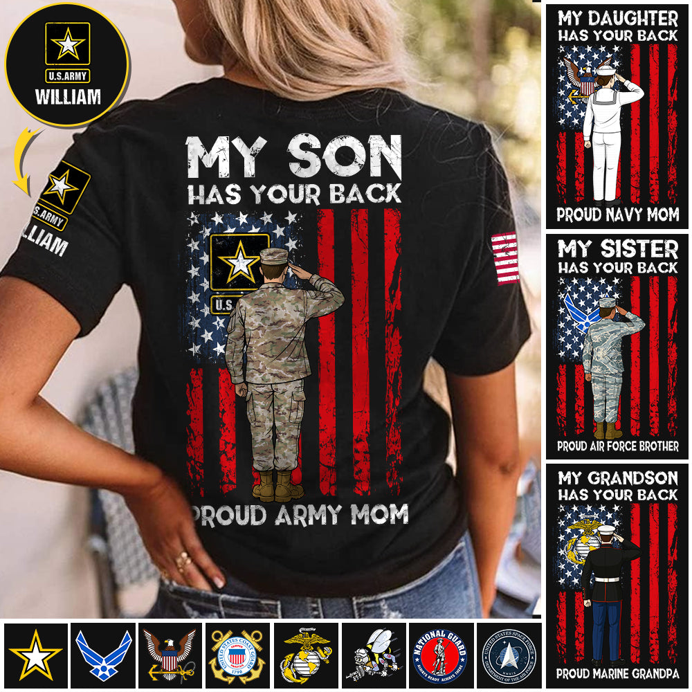 My Son Has Your Back – Custom Branch & Member Gift For Family Member K1702 Trhn