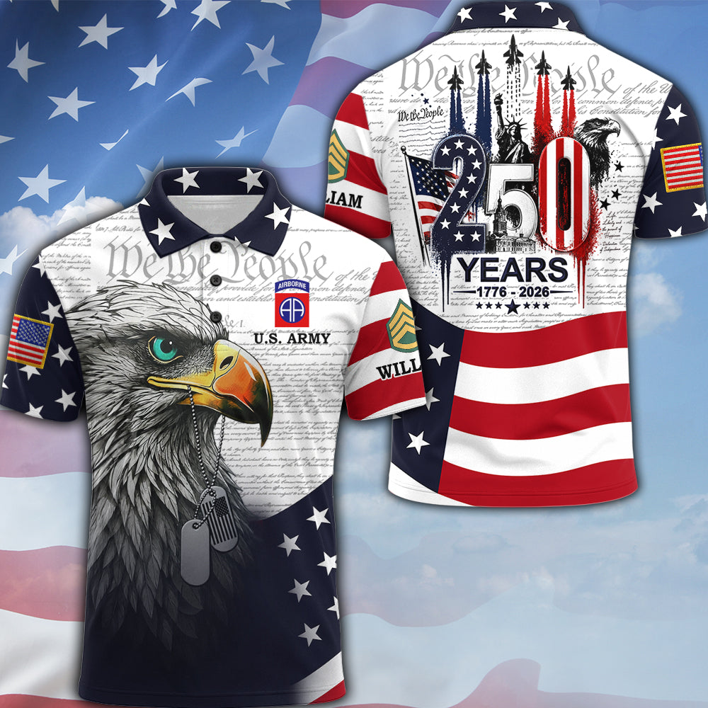 Custom Shirt 250th Anniversary  1776-2026 T-Shirt, Patriotic American Pride Tee Gift For Veterans K1702 MT2
