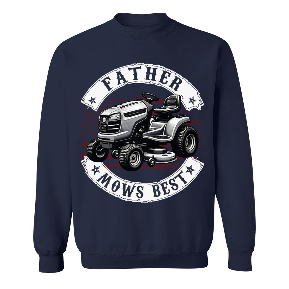 Father Mows Best Shirt, Personalized Funny Lawn Mowing Dad Shirt, Gift Idea For Father’s Day, Dad Joke T-Shirt, Yard Work Humor Tee for Dad MI209 VH01