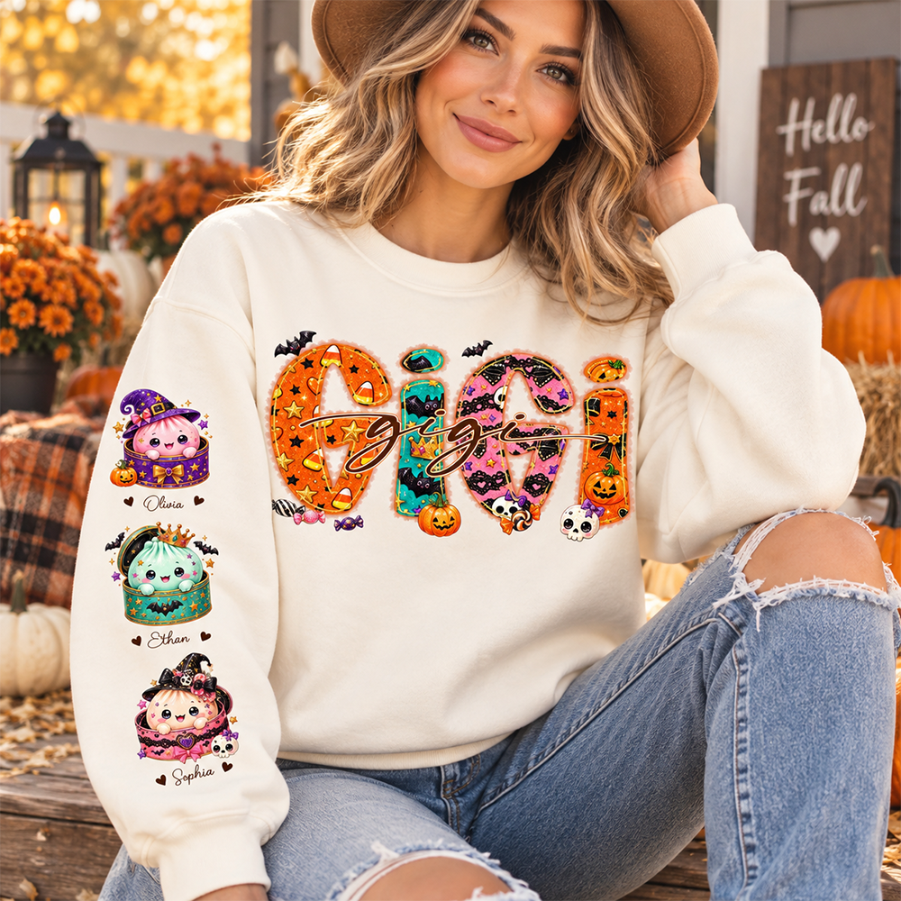 Custom Gigi Mimi Nana Mama Little Dumpling Shirt, Trendy Halloween Sweatshirt L0411 Hv01