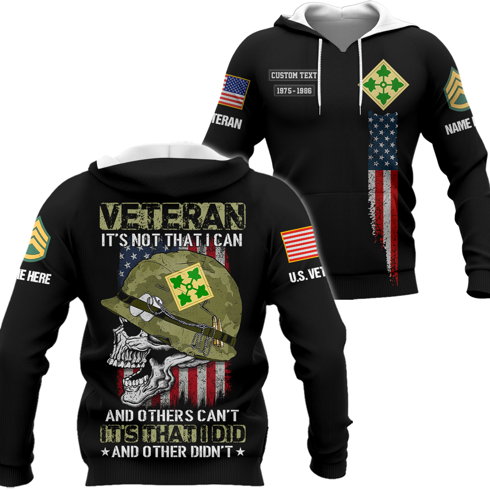 Veteran It's Not That I Can And Others Can't It's That I Did And Other Didn't Personalized All Over Print Shirt Gift For Veteran K1702