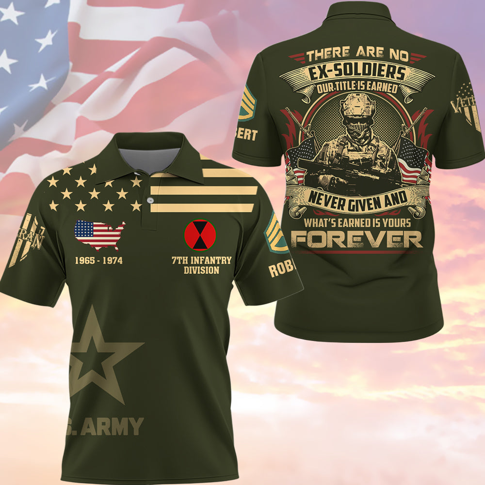 There Are No Ex-Soldiers – Custom All Branches Veteran All Over Print Shirt Gift For Veterans K1702 Trhn