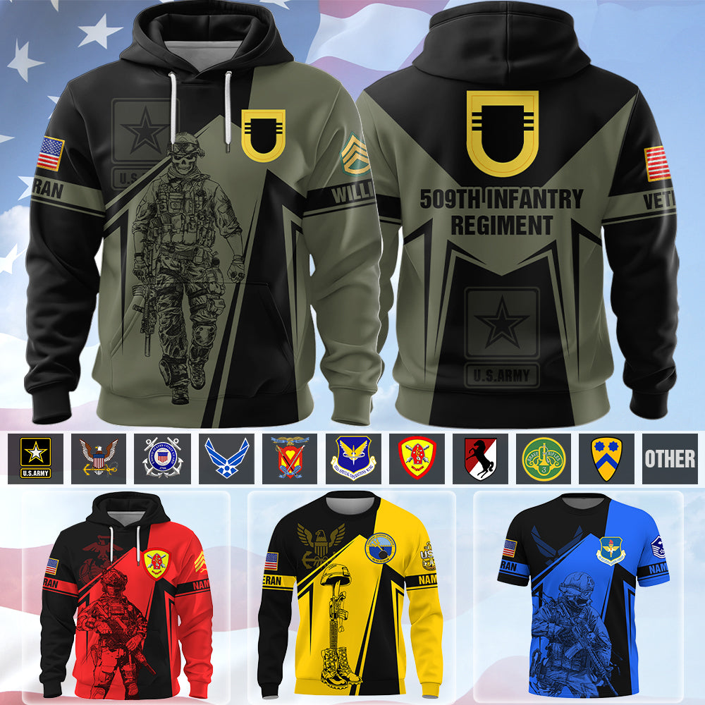 Custom Veteran All Over Print Shirt Available All Military Division Art Soldier Gift For Veteran Dad Grandpa K1702 Trhn