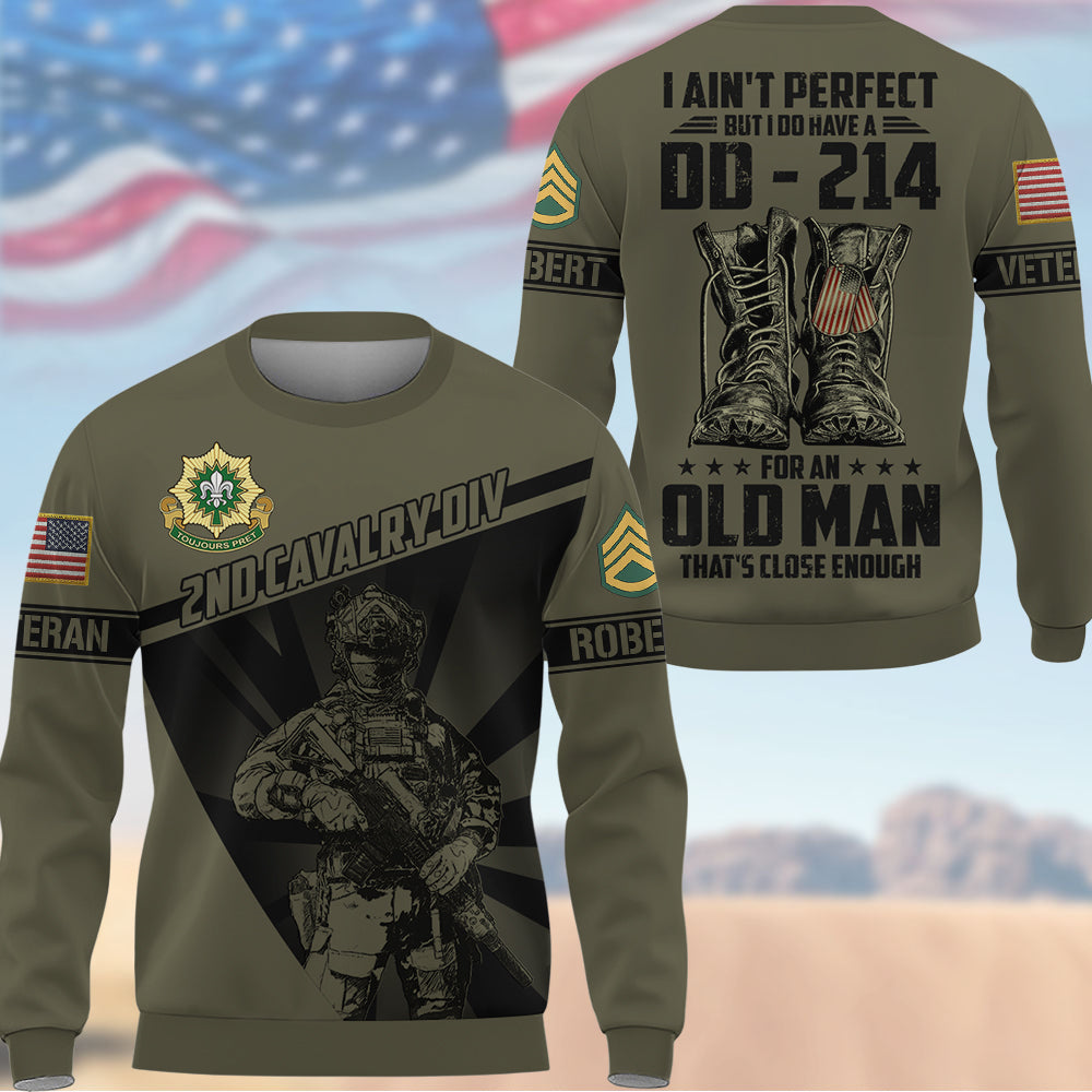 Personalized All Over Print Shirt I Ain't Perfect But I Do Have A DD-214 For An Old Man Gift For Veteran K1702 Trhn