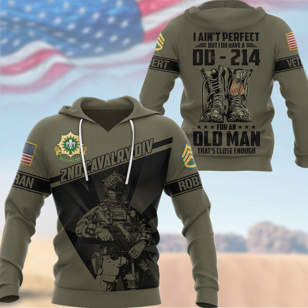 Personalized All Over Print Shirt I Ain't Perfect But I Do Have A DD-214 For An Old Man Gift For Veteran K1702 Trhn