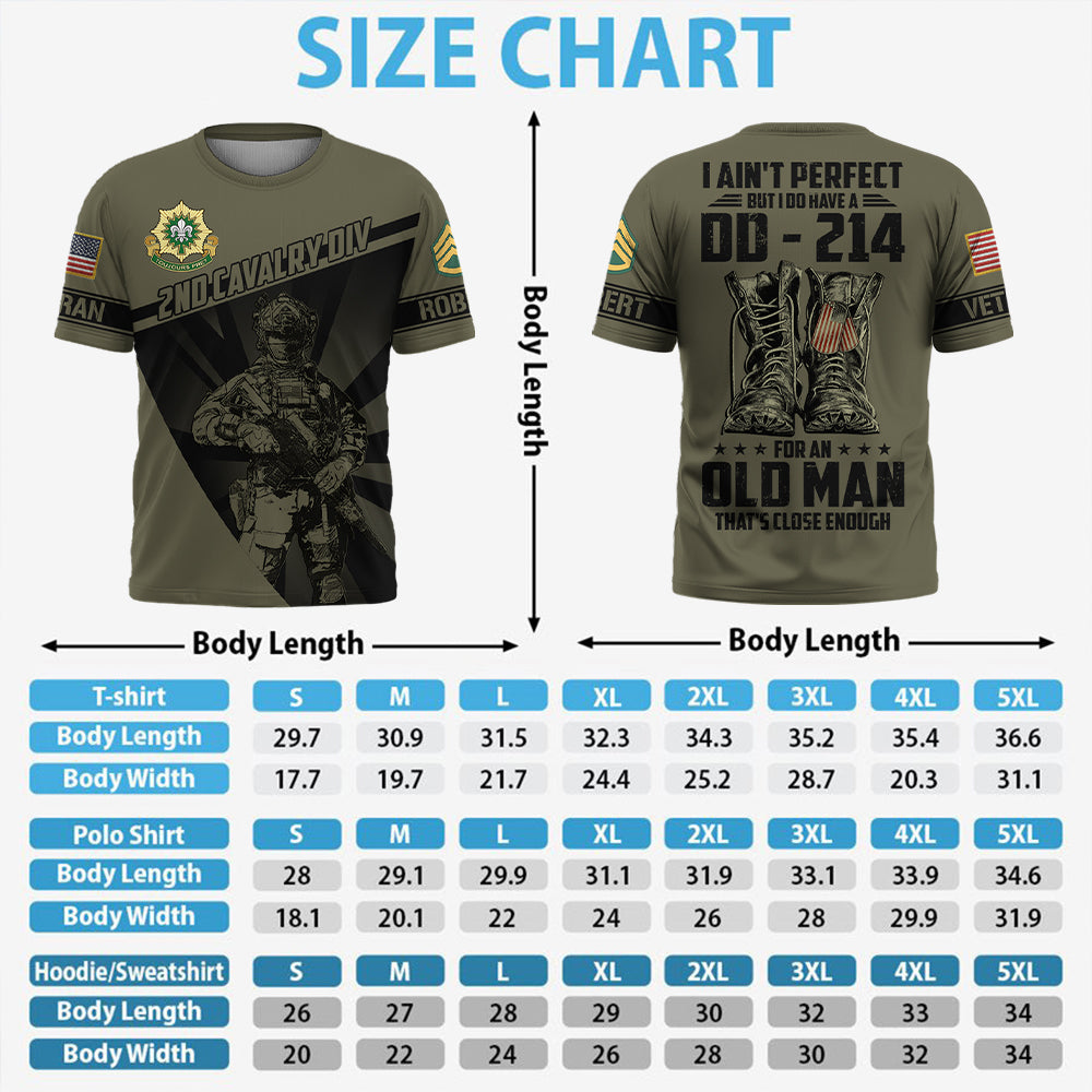 Personalized All Over Print Shirt I Ain't Perfect But I Do Have A DD-214 For An Old Man Gift For Veteran K1702 Trhn