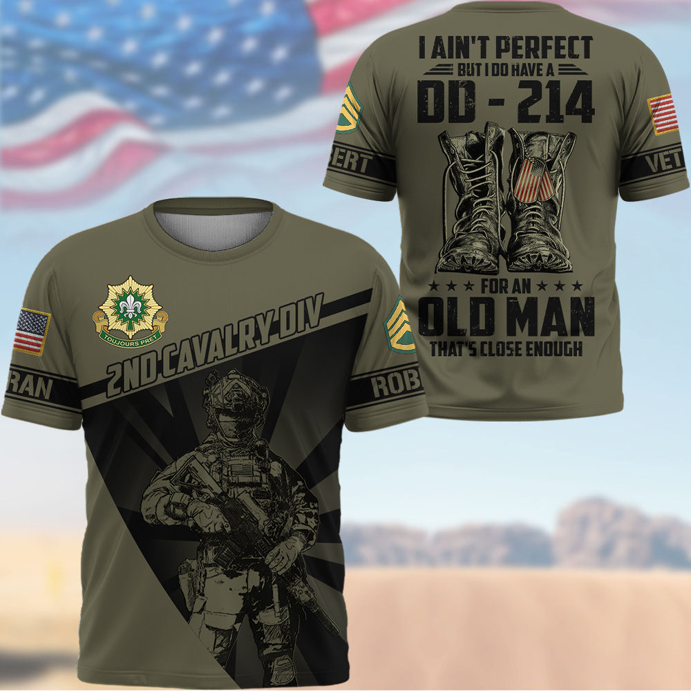 Personalized All Over Print Shirt I Ain't Perfect But I Do Have A DD-214 For An Old Man Gift For Veteran K1702 Trhn