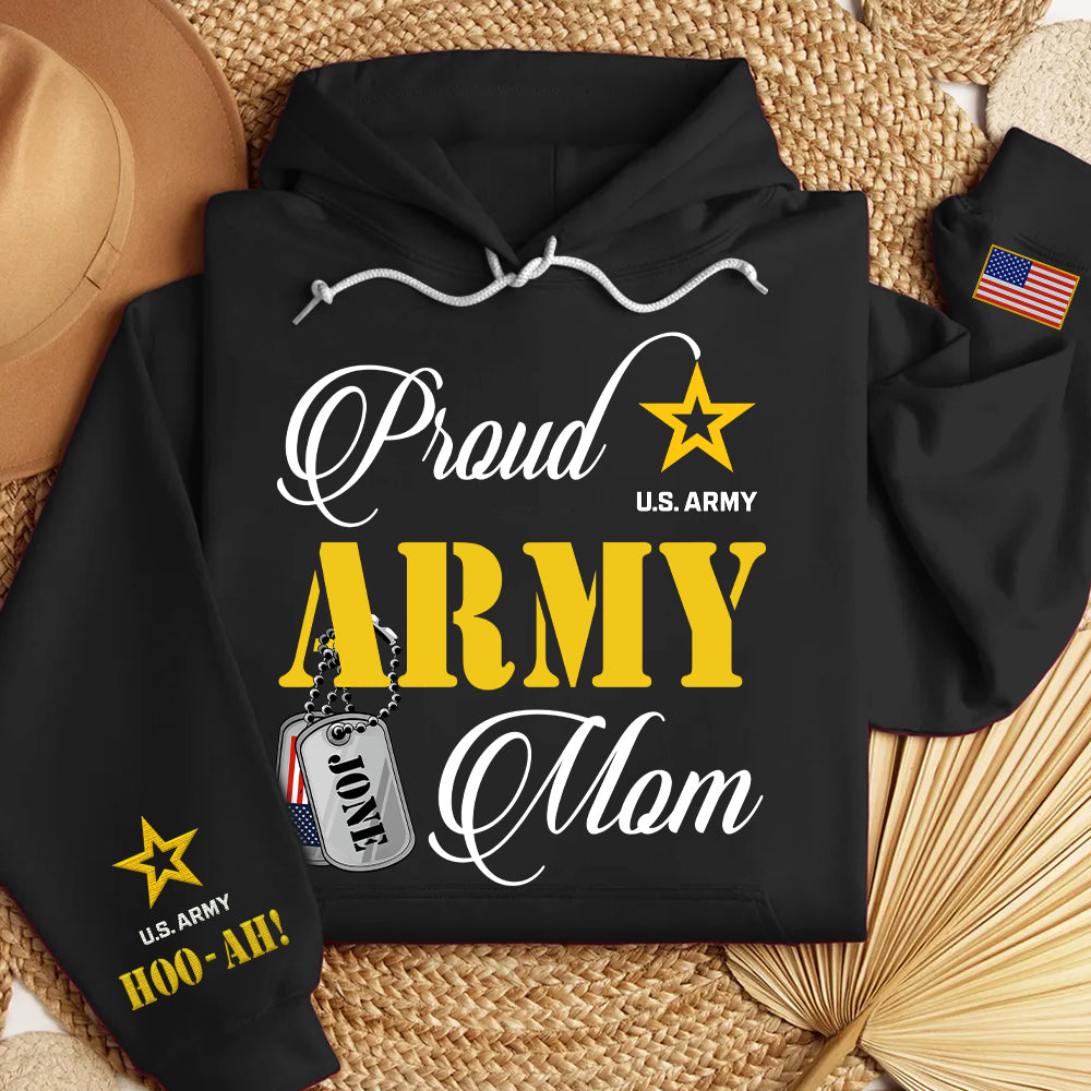 Proud Army Mom Personalized Shirt For Military Mom Dad Family Member K1702 Trhn