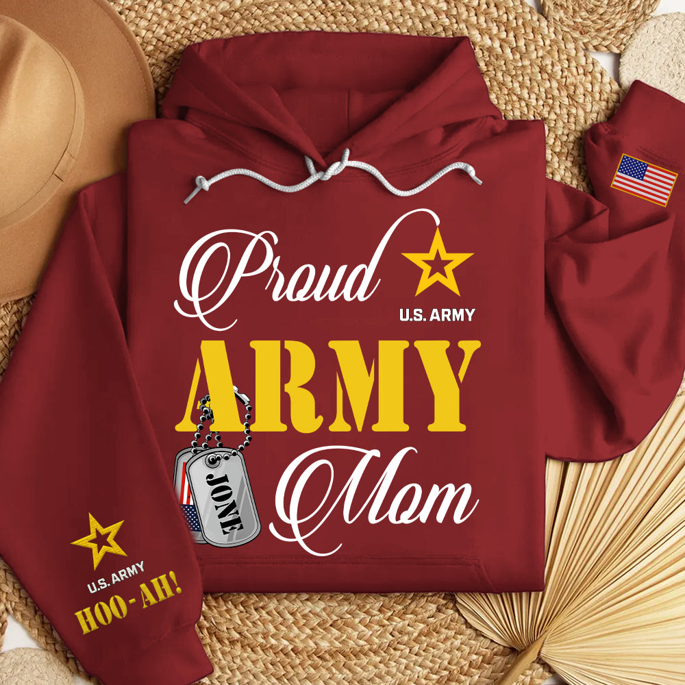 Proud Army Mom Personalized Shirt For Military Mom Dad Family Member K1702 Trhn