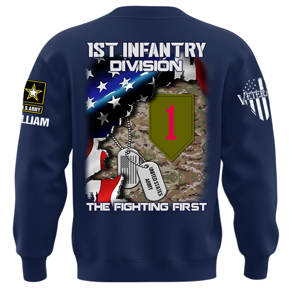 Personalized Unit Patch Shirt Custom Shirt For Veteran Available All Military Branch Gift For Veteran Dad, Grandpa K1702 MT2