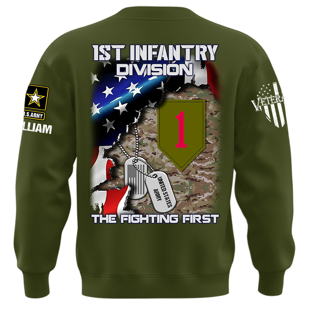 Personalized Unit Patch Shirt Custom Shirt For Veteran Available All Military Branch Gift For Veteran Dad, Grandpa K1702 MT2