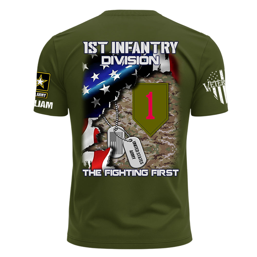 Personalized Unit Patch Shirt Custom Shirt For Veteran Available All Military Branch Gift For Veteran Dad, Grandpa K1702 MT2