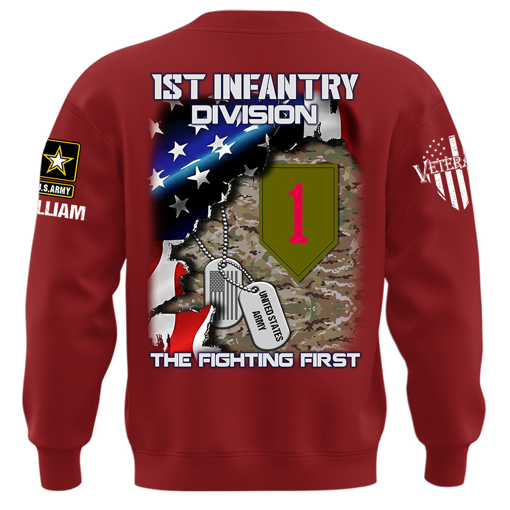 Personalized Unit Patch Shirt Custom Shirt For Veteran Available All Military Branch Gift For Veteran Dad, Grandpa K1702 MT2