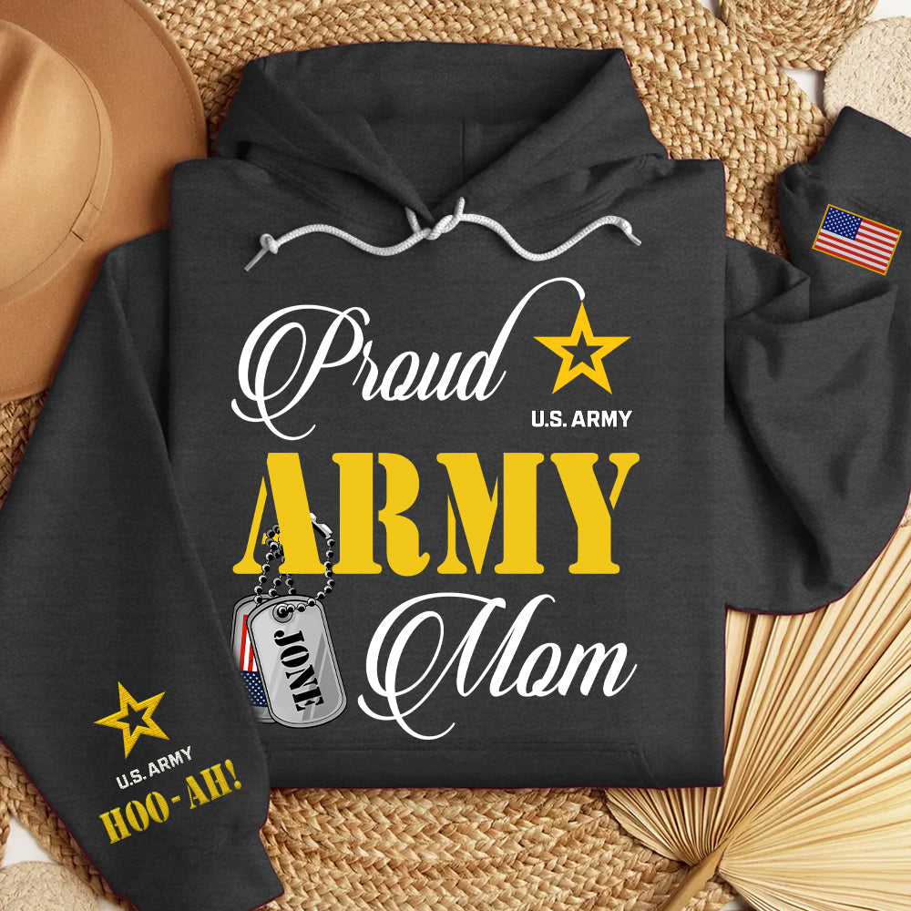 Proud Army Mom Personalized Shirt For Military Mom Dad Family Member K1702 Trhn