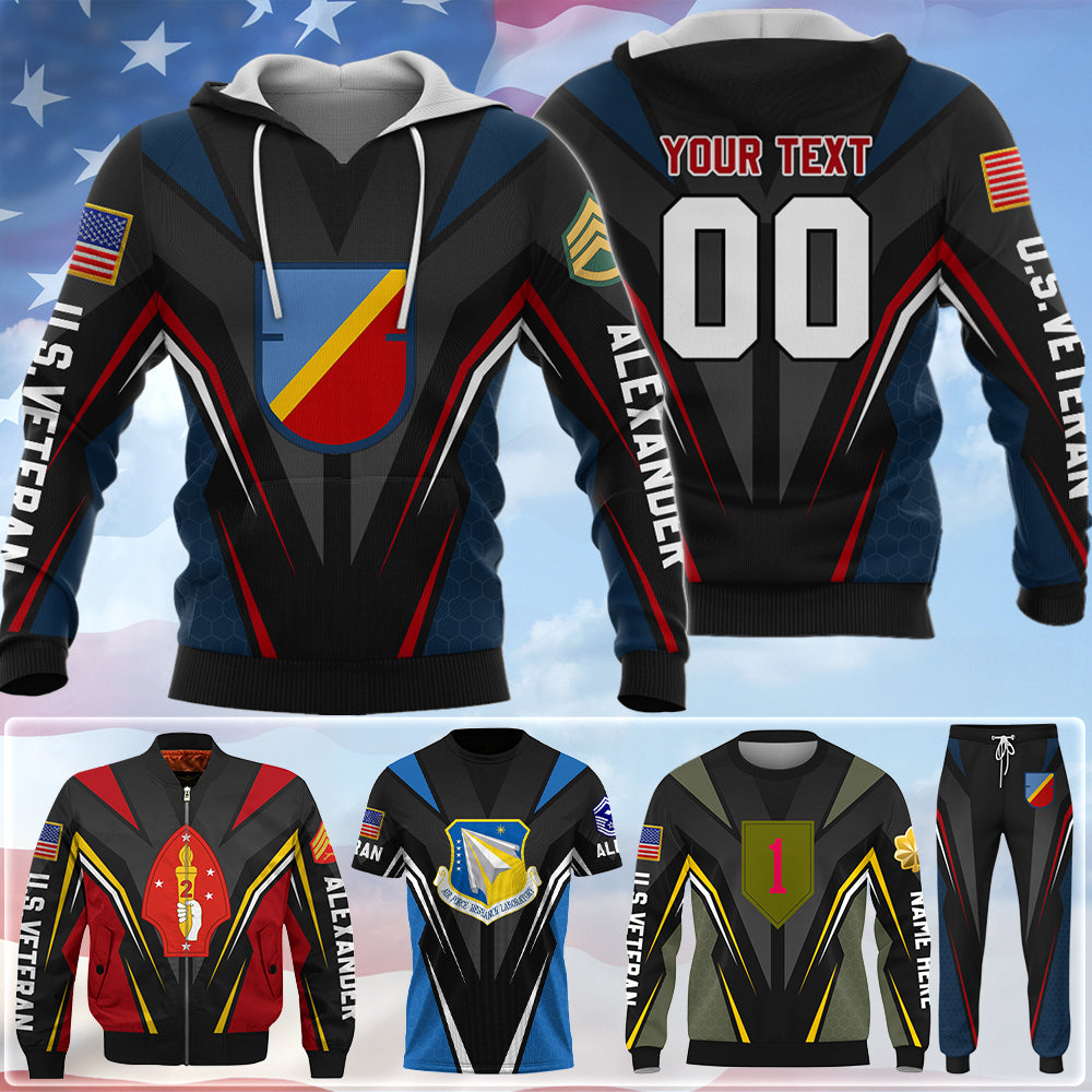 Personalized All Over Print Shirt And Pants Custom Jersey For Veteran Available All Military Branch Gift For Veteran Dad, Grandpa K1702 Trhn